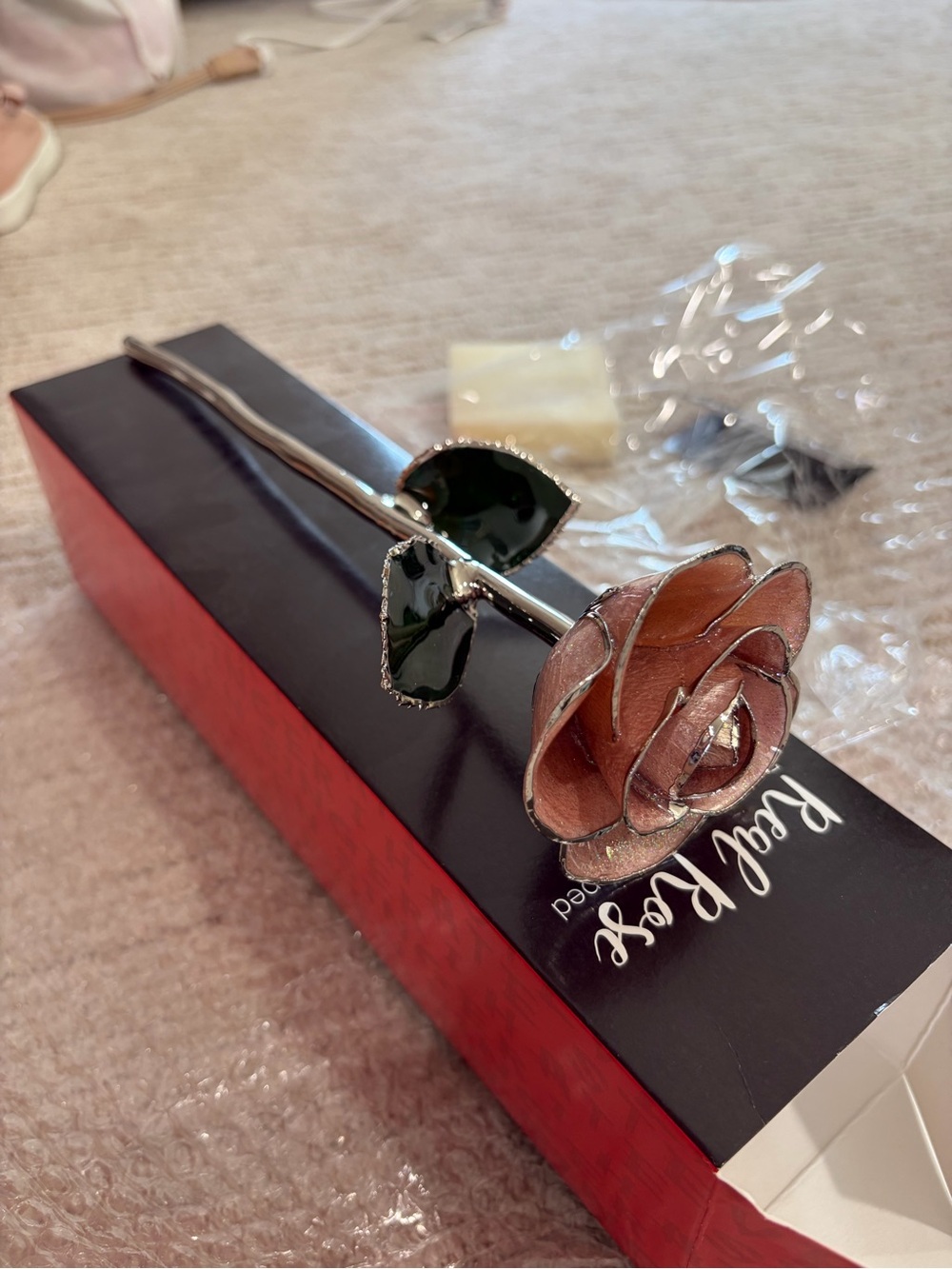Steven singer real rose preserved and dipped in platinum